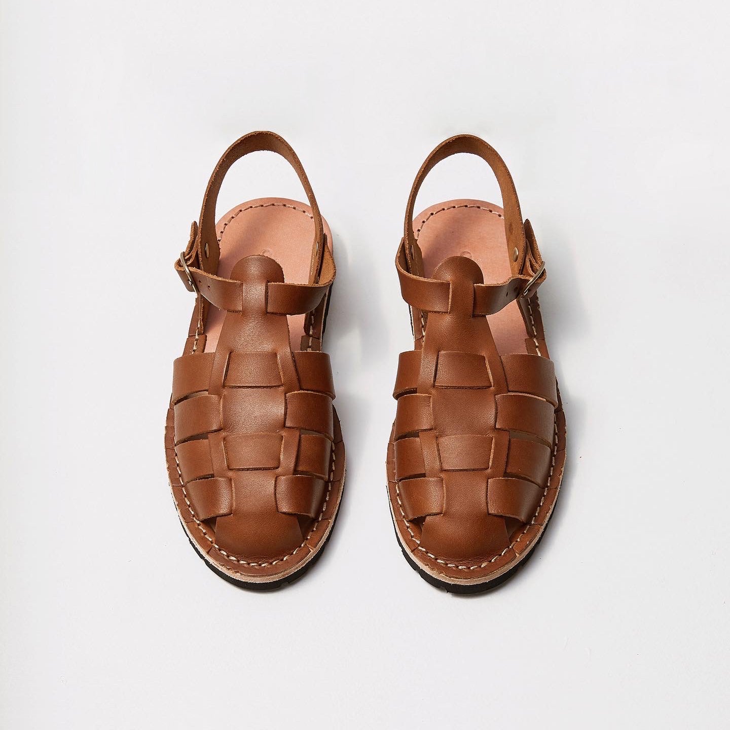 TEAK SANDALS - TOBACCO