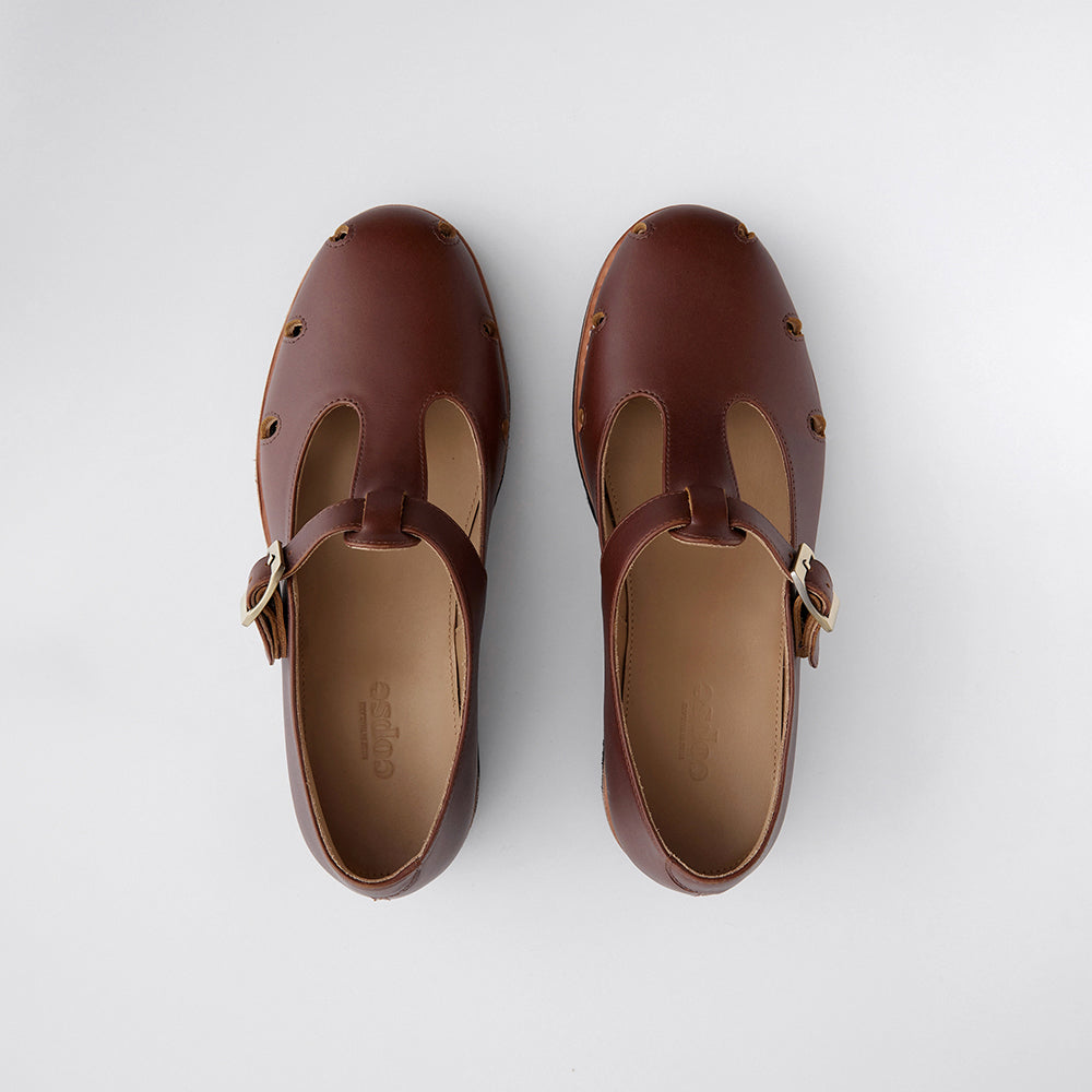 OLIVIA T-BAR MARY JANE - BROWN