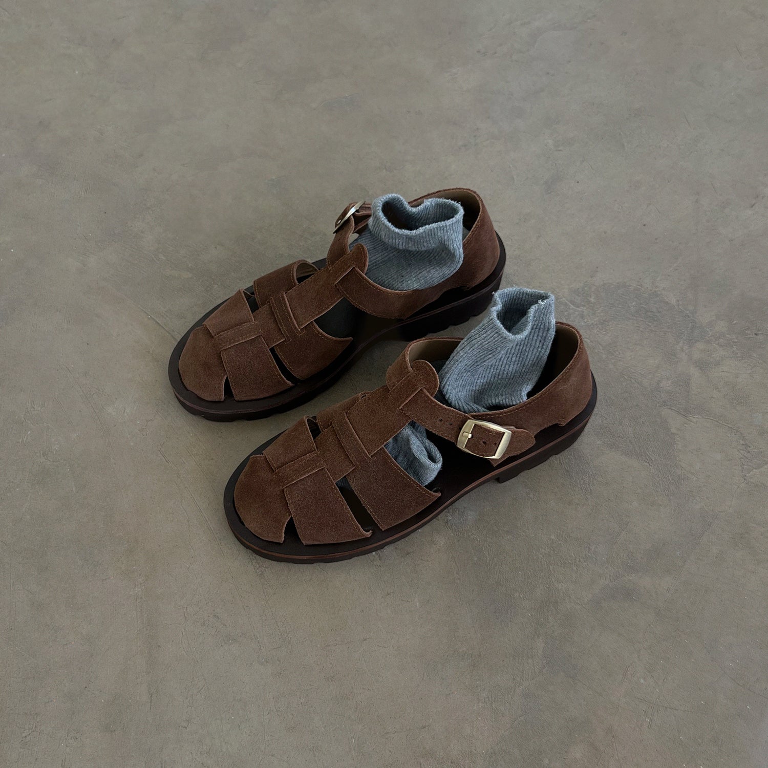 ASTER SANDALS -DEEP BROWN