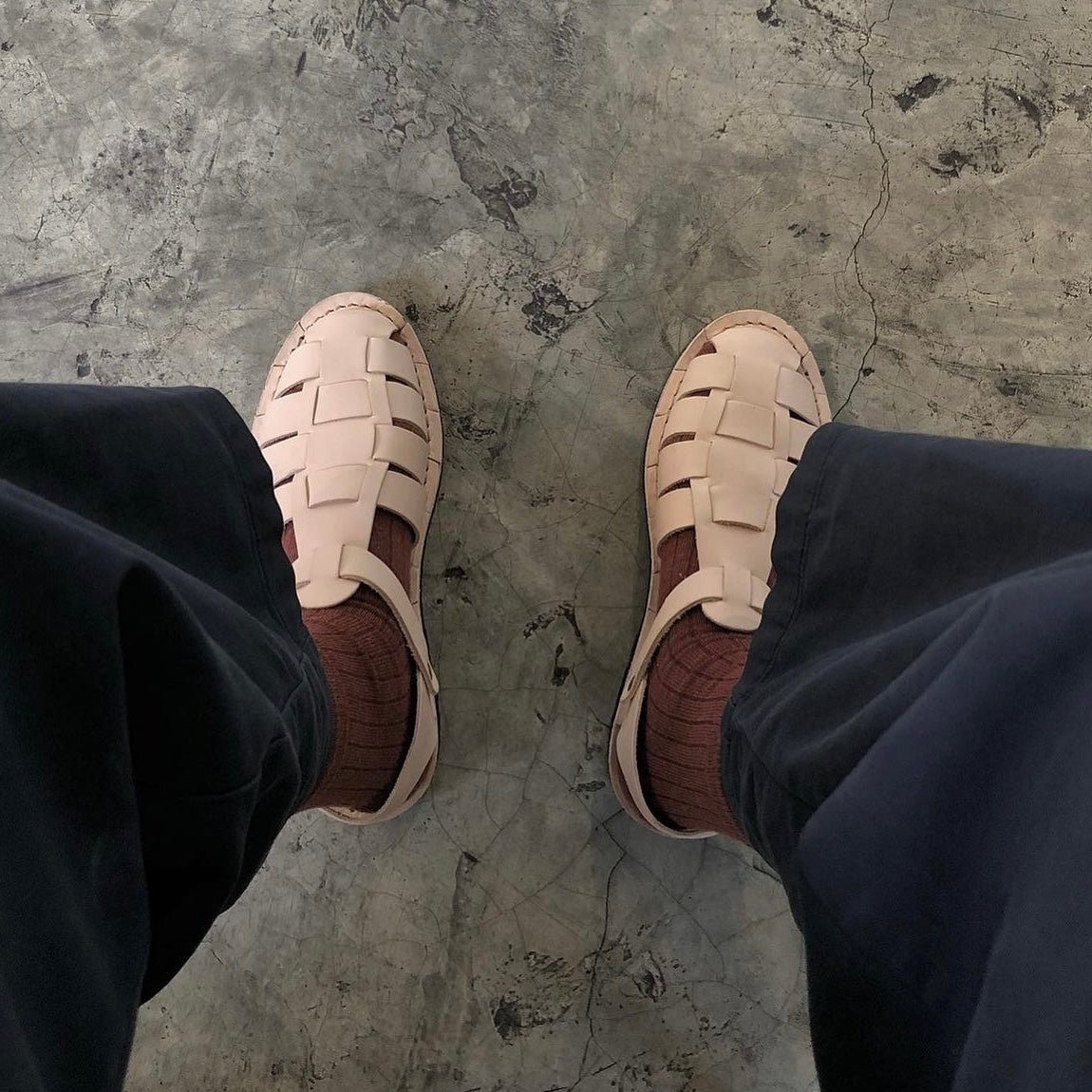 TEAK SANDALS - NATURAL