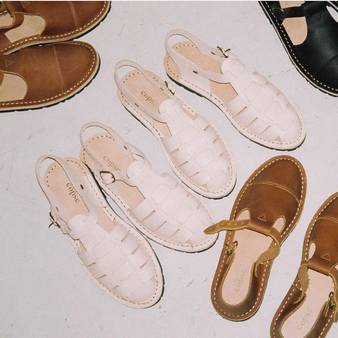 TEAK SANDALS - NATURAL