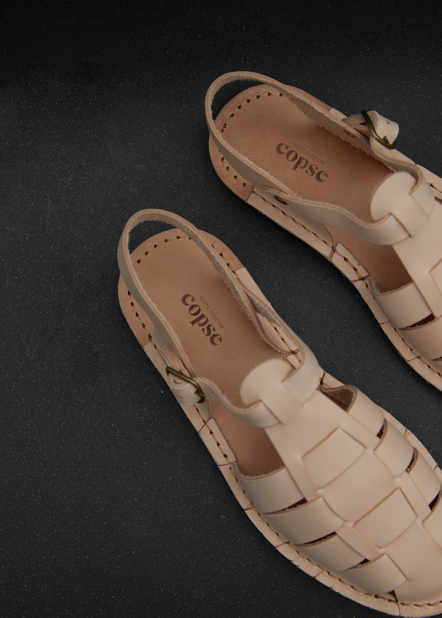TEAK SANDALS - NATURAL