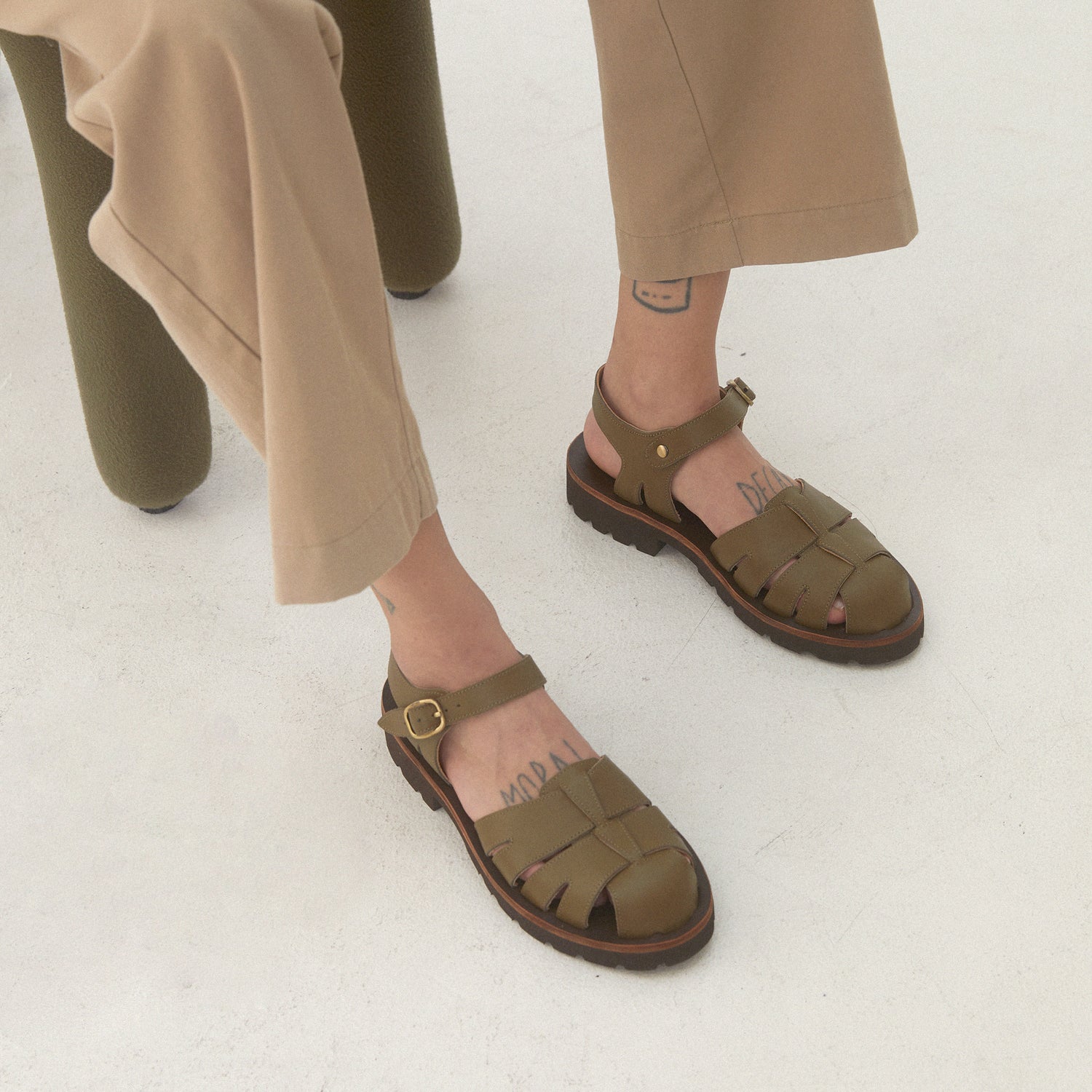 ROSE SANDALS - OLIVE