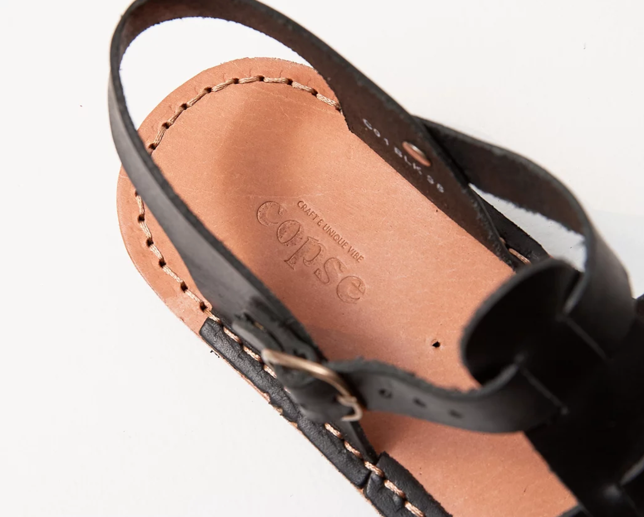 TEAK SANDALS - BLACK