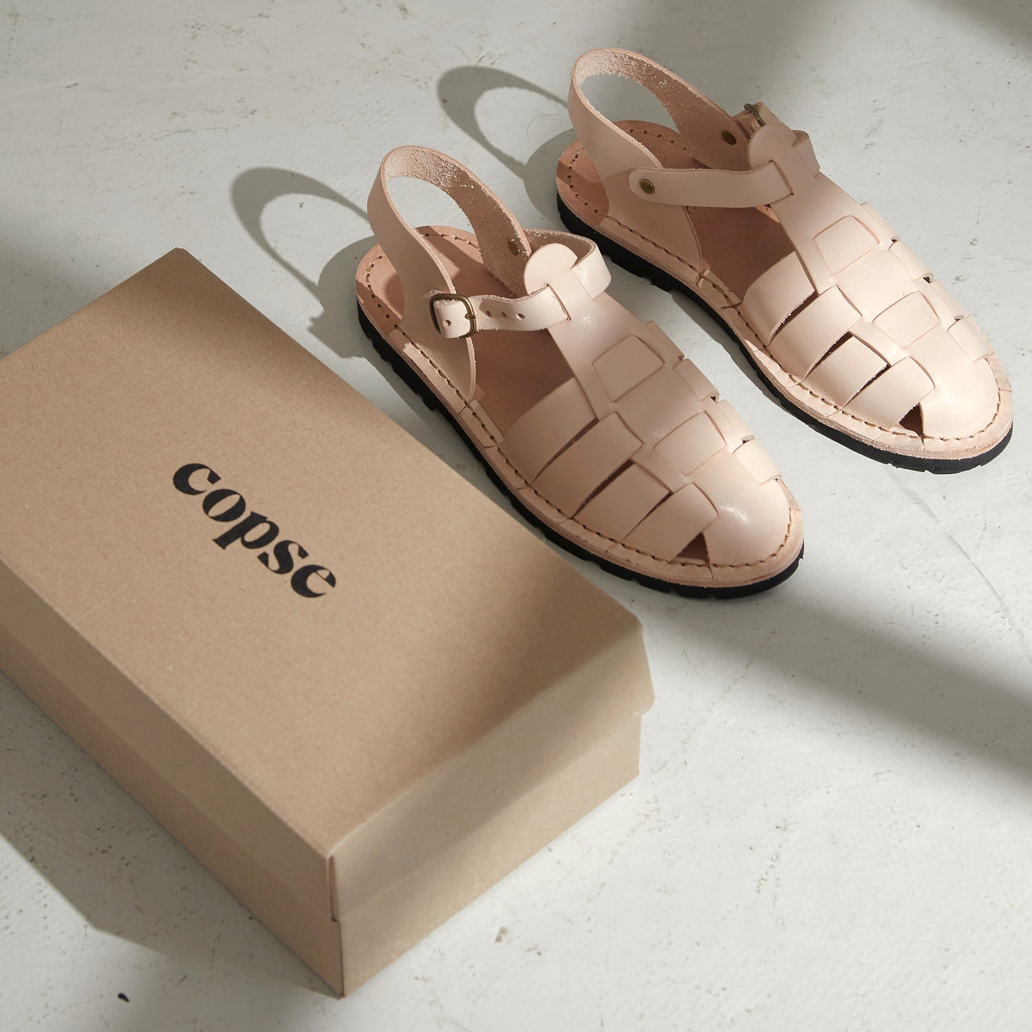 TEAK SANDALS - NATURAL