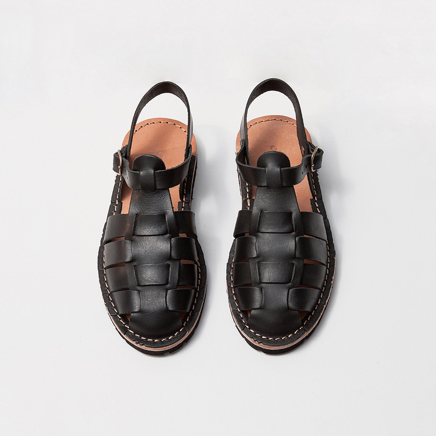 TEAK SANDALS - BLACK