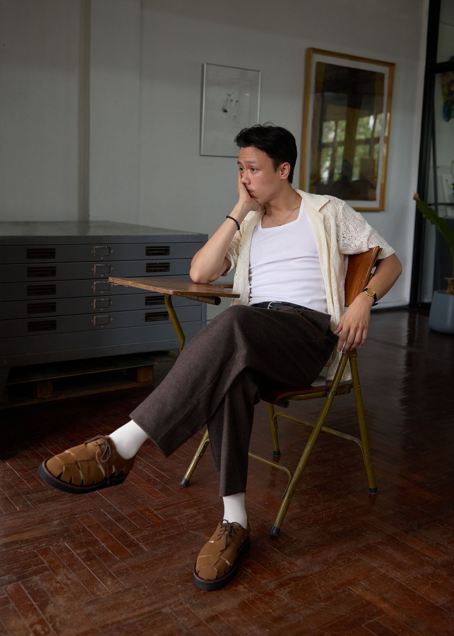 Rowan Sandals - Khaki (Light Brown Suede)