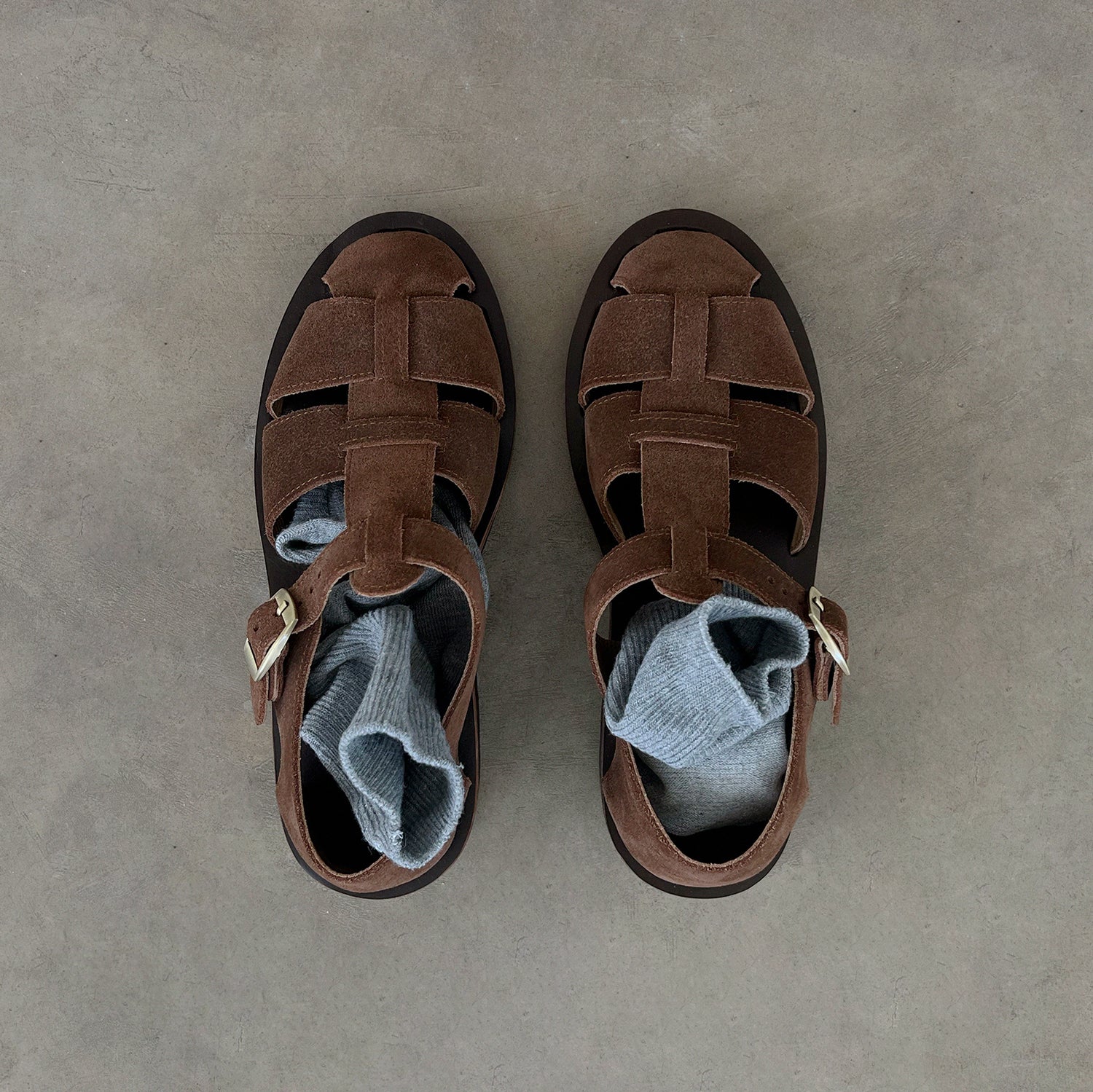 ASTER SANDALS -DEEP BROWN